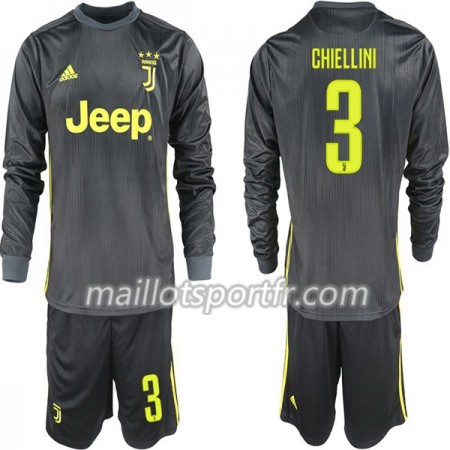 Maillot de Foot Juventus Giorgio Chiellini 3 Enfant Troisième 2018/19 ML